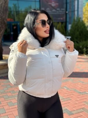 Geaca PRD blana scurt ALB